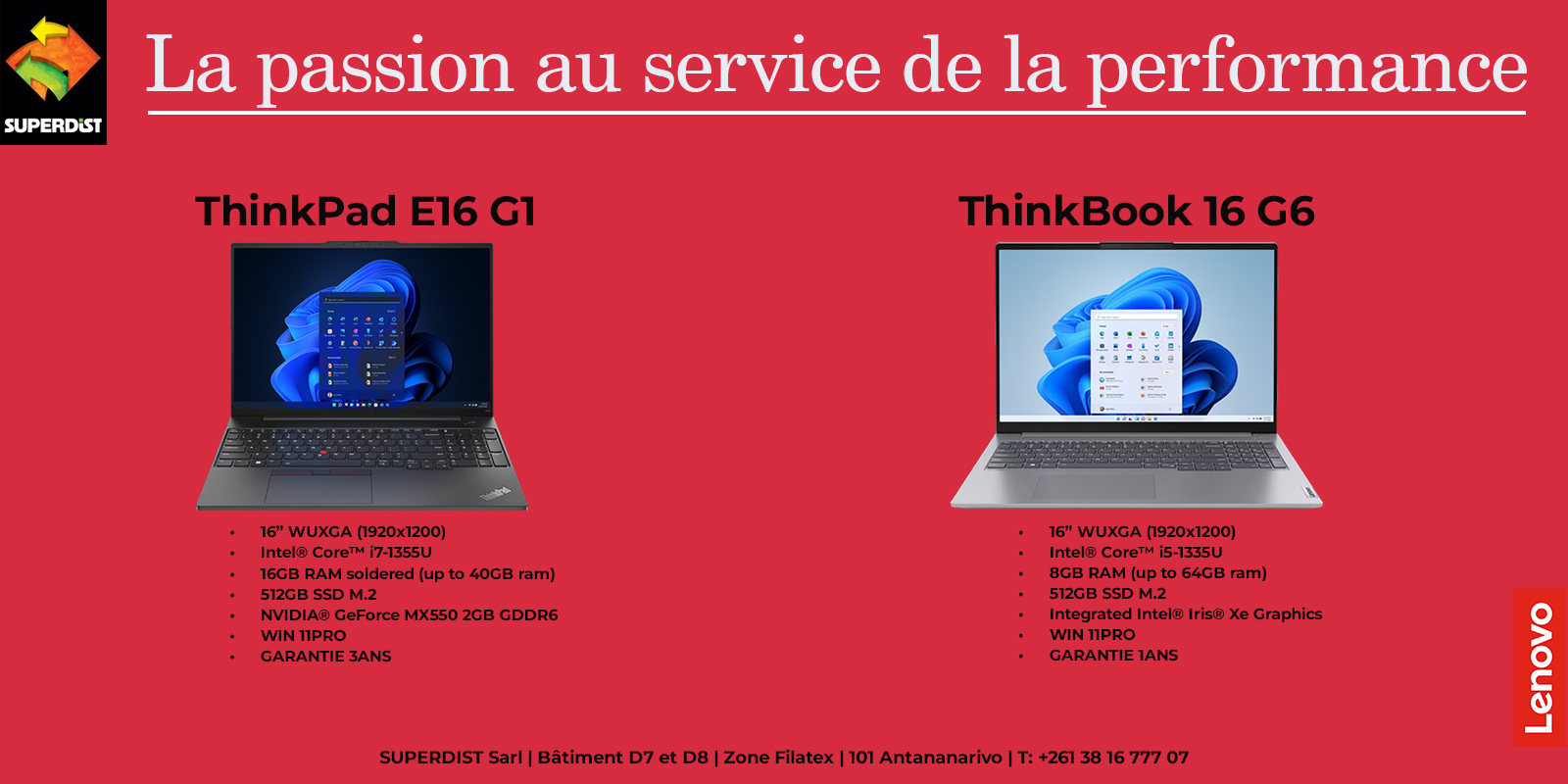ThinkPad E16 G1 & ThinkBook 16 G6